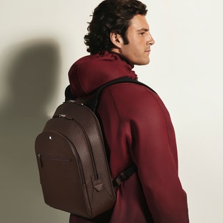 Medium Backpack with 3 Compartments in Sartorial Leather