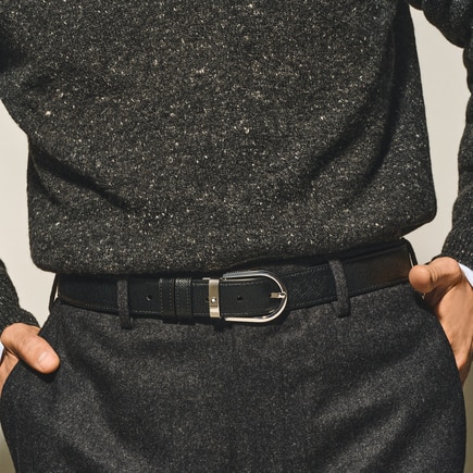 Horseshoe 30 mm Reversible Belt in Sartorial Leather