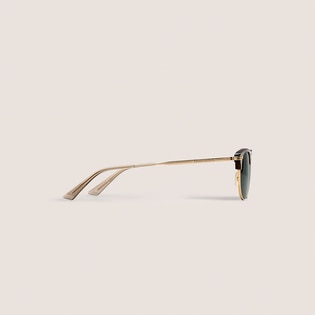 Rectangular Sunglasses with Gold-Coloured Metal Frame