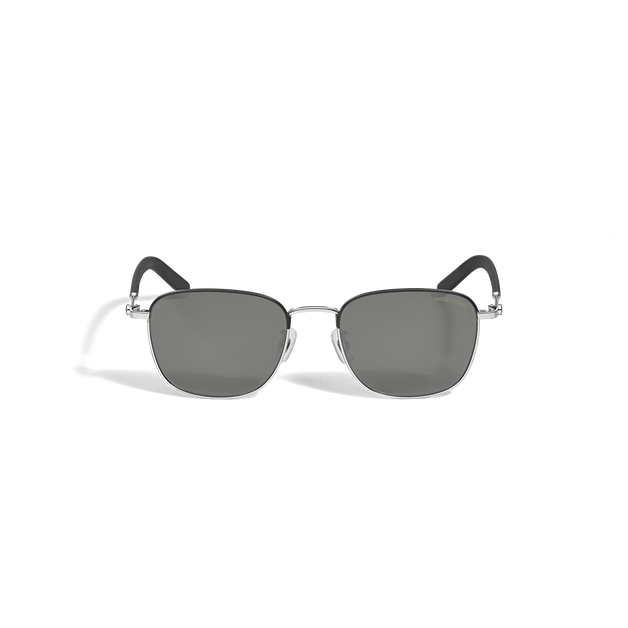 Squared Sunglasses with Silver Coloured Metal Frame - 1
