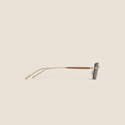 Gafas de Sol Cuadradas con Montura Met&aacute;lica Dorada 