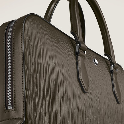 Thin Briefcase in Corteccia Sfumato Leather