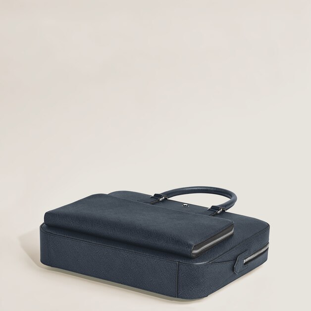 Malet&iacute;n Mediano con Bolsillo de Piel Sartorial - 8