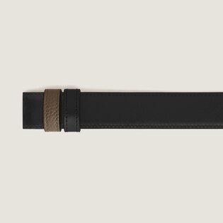 Noisette grain/black Meisterst&uuml;ck 30mm reversible leather strap