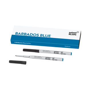 2 Ballpoint Refills, Barbados Blue - Medium