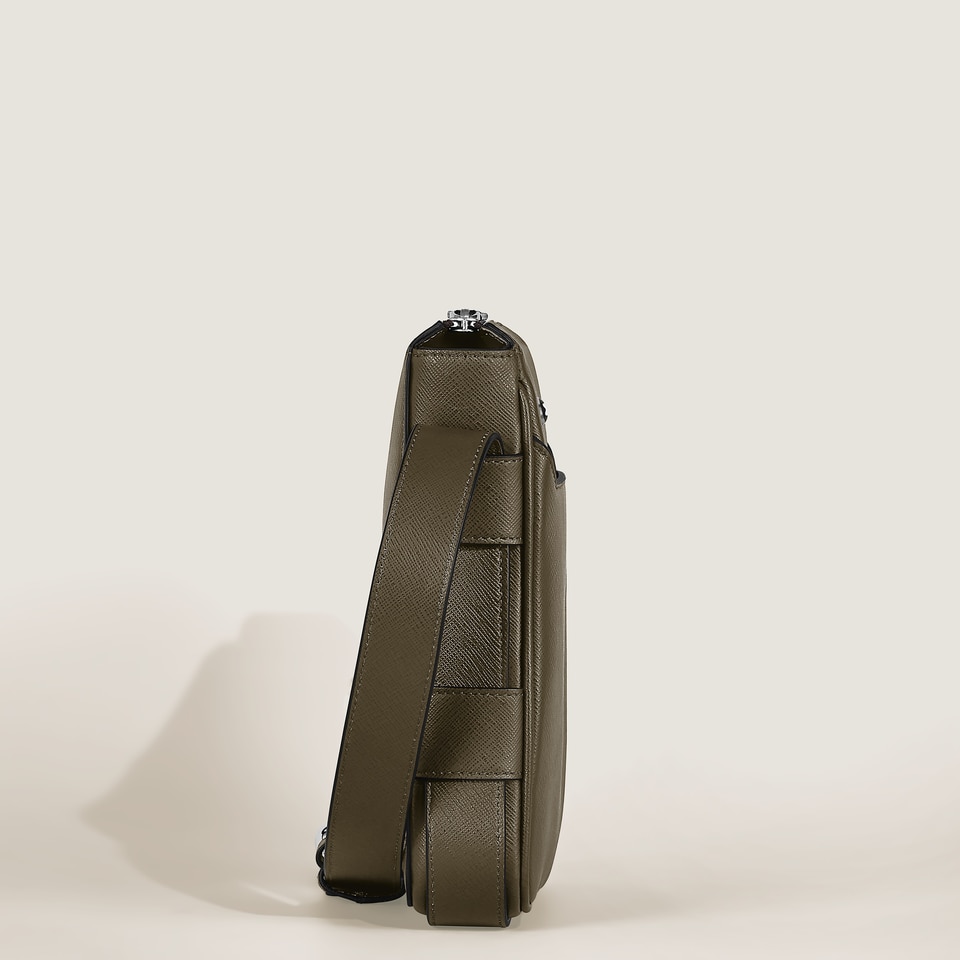 Vertikale Messenger Bag aus Sartorial Leder - 5