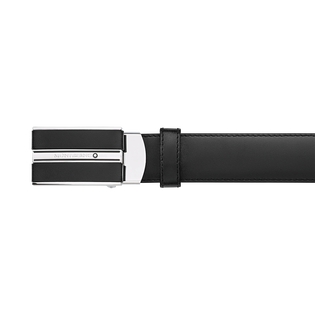 Black 30 mm leather belt