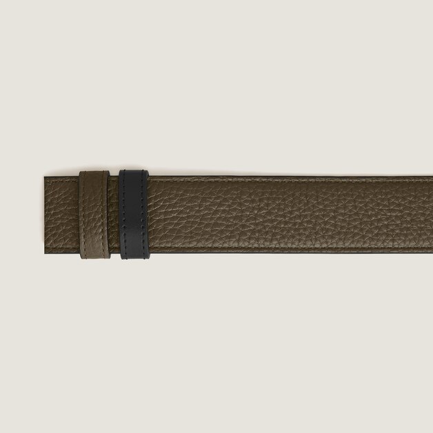 Ceinture en cuir r&eacute;versible 35 mm grain kaki/noir Meisterst&uuml;ck - 3