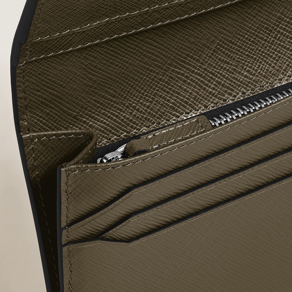 Long Wallet 14cc with Zip in Sartorial Leather - 3