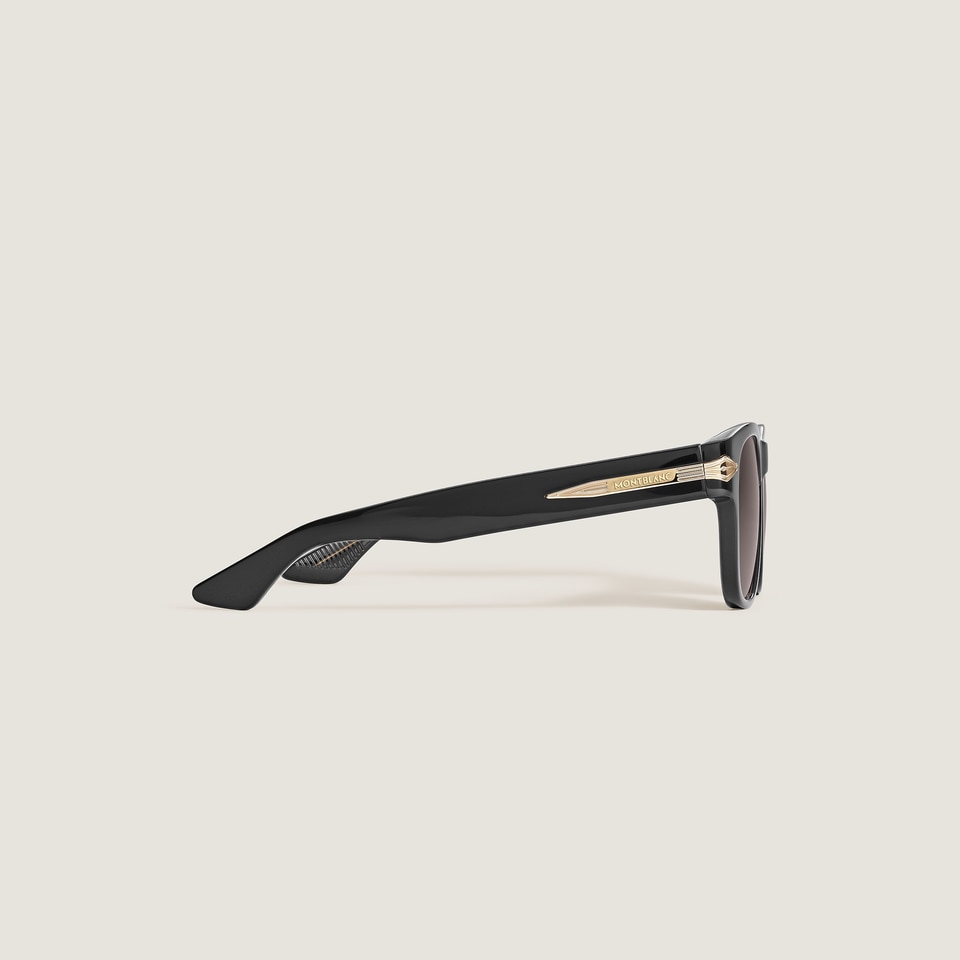 Squared Sunglasses with Black Acetate Frame - 3