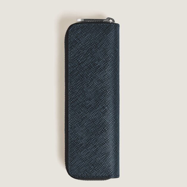 1-Pen Pouch with zip in Sartorial Leather - 2