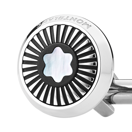 Cufflinks with Mother-of-Pearl Snowcap Emblem