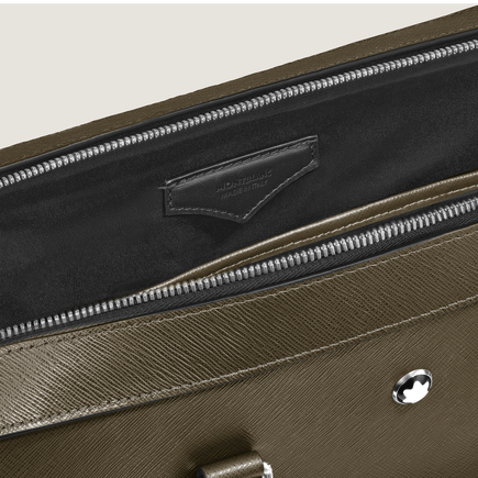 Porte-documents Moyen Format avec Poche en Cuir Sartorial