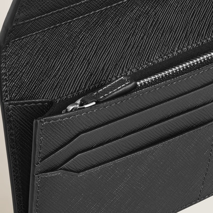 Sartorial wallet 14cc with zipped pocket 