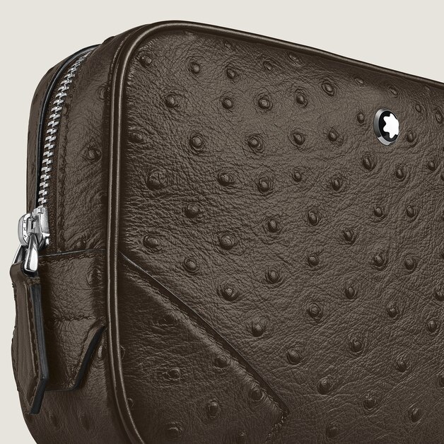 Mini Crossbody Bag in Ostrich-Embossed Leather - 2