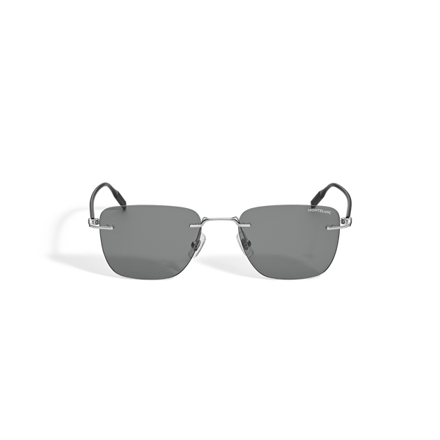 Squared Sunglasses with Silver-Coloured Metal Frame - 1
