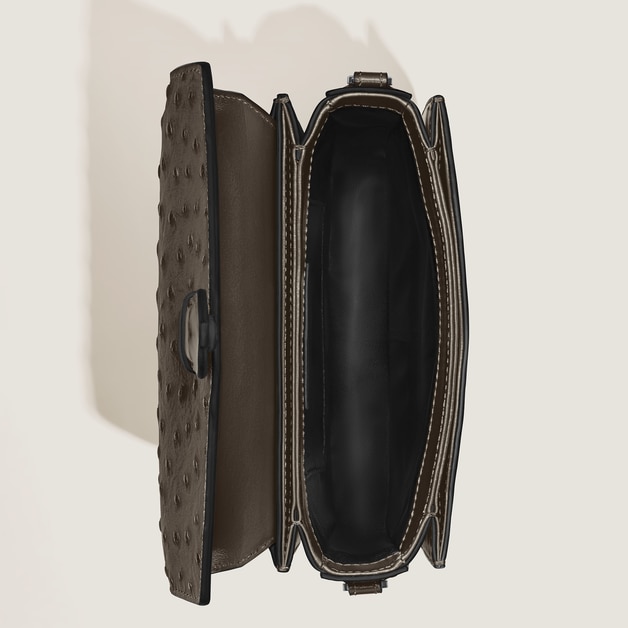 Nib Crossbody Bag in Ostrich-Embossed Leather - 8