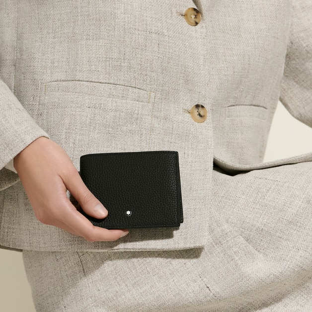 Portefeuille 4cc avec Porte-Monnaie en Cuir Grain&eacute; - 2