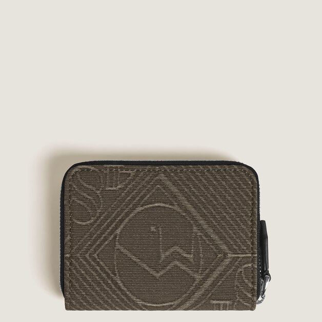 Portafoglio Mini 2 Tasche con Cerniera in Jacquard 4810 - 2