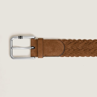 35 mm Belt in Suede with Square Meisterst&uuml;ck Buckle L