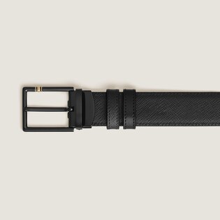 30 mm Reversible Belt in Leather with Rectangular Meisterst&uuml;ck Buckle