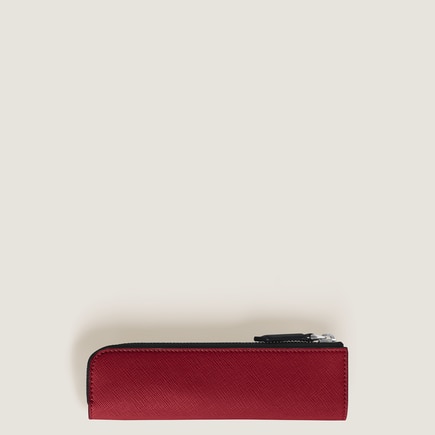 1-Pen Pouch with Zip Year of the Horse in Sartorial Leather