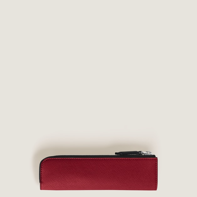 1-Pen Pouch with Zip Year of the Horse in Sartorial Leather - 2