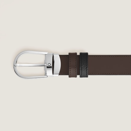 Horseshoe 30&nbsp;mm Reversible Belt in Grained Leather
