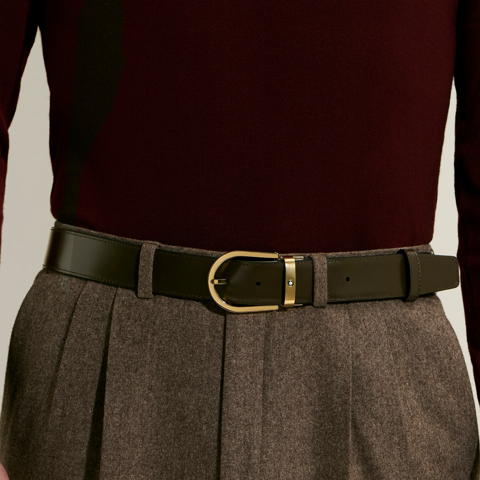Horseshoe 35 mm Reversible Belt in Meisterst&uuml;ck Leather - 4
