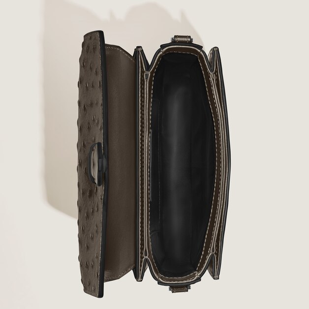 Nib Crossbody Bag in Ostrich-Embossed Leather - 7