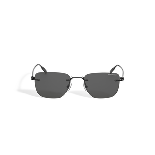 Eckige Sonnenbrille mit schwarzer Metallfassung