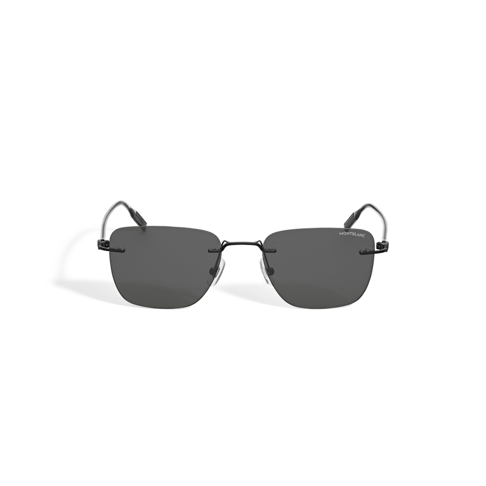 Eckige Sonnenbrille mit schwarzer Metallfassung - 1