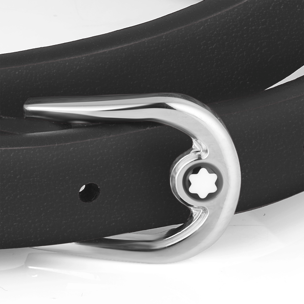 Horseshoe Buckle Adjustable Bracelet in Soft Leather - 3