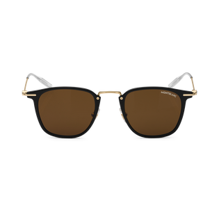 Round Sunglasses with Black Injected Frame