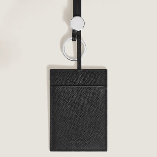 Card Holder 3cc with Strap in Sartorial Leather
