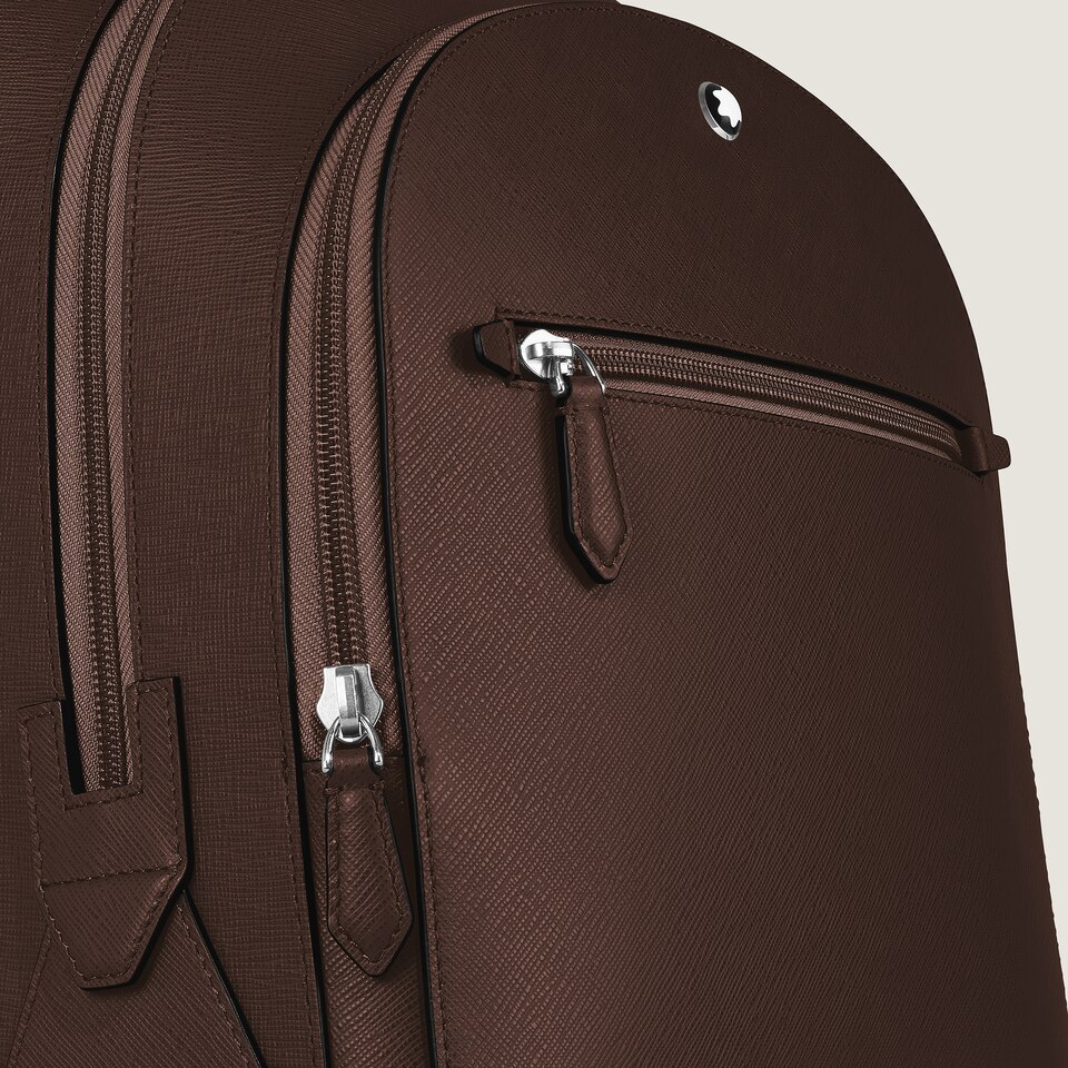 Medium Backpack with 3 Compartments in Sartorial Leather - 3