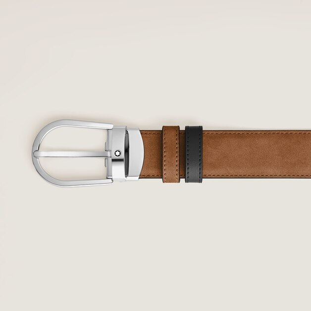 Horseshoe 30 mm Reversible Belt in Suede Leather - 2