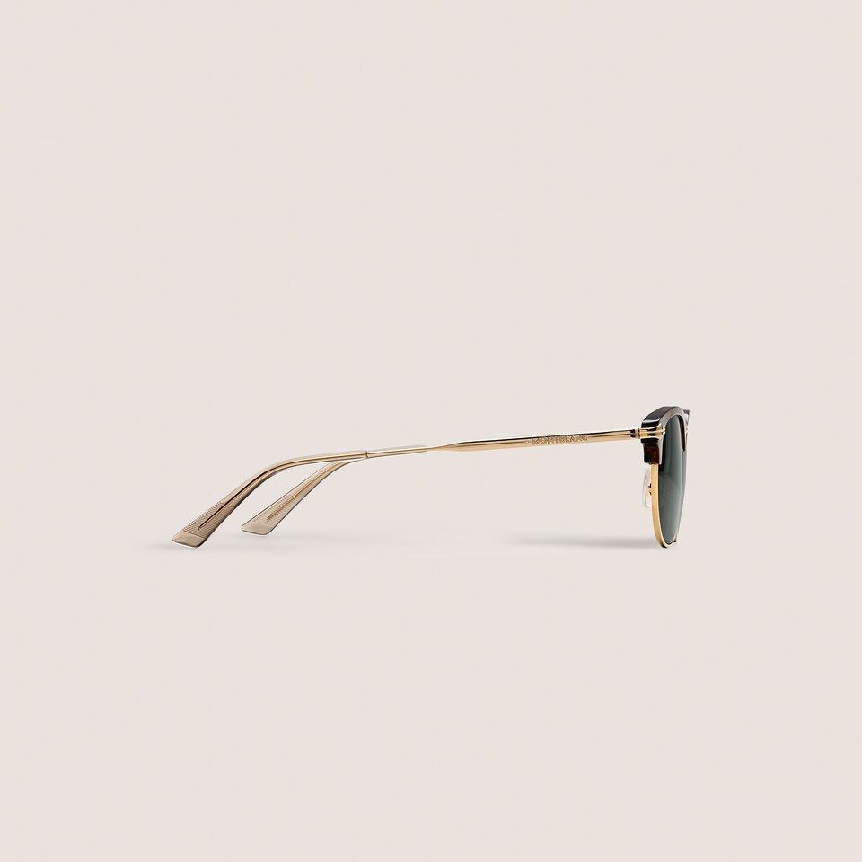 Rectangular Sunglasses with Gold-Coloured Metal Frame - 2