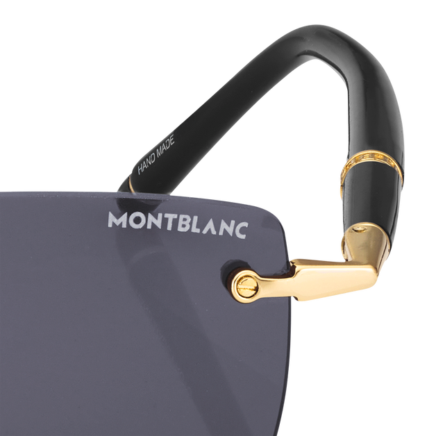 Lunettes de Soleil Rectangulaires avec Monture en Métal Doré - 3