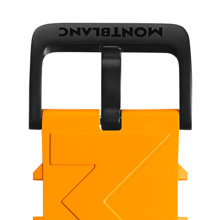 Correa de caucho amarillo con logotipo