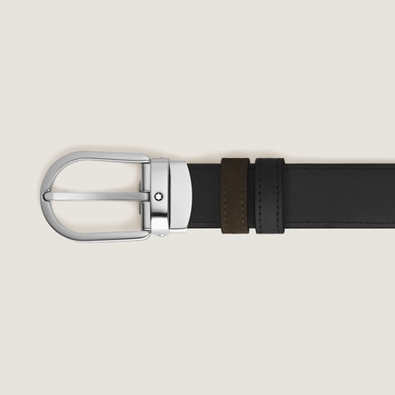 Ceinture R&eacute;versible Horseshoe 30 mm en Suede