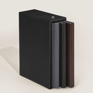 Frame for 3 Medium Notebooks in Grain Leather