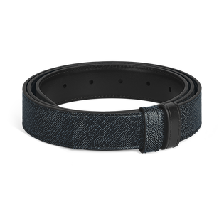 Tweed blue Sartorial/black Meisterst&uuml;ck 30mm reversible leather strap