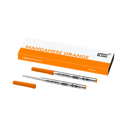 2 Ballpoint Refills, Manganese Orange - Medium
