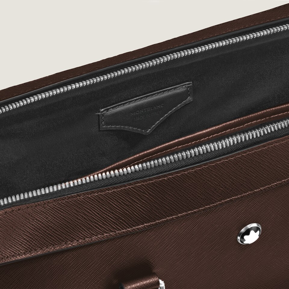 Medium Briefcase with Pocket in Sartorial Leather - 4