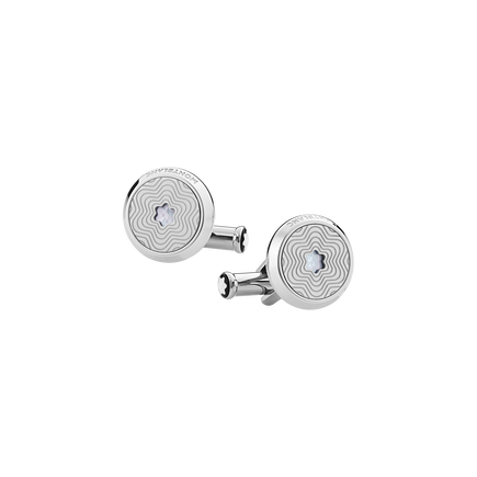 Cufflinks with Mother-of-Pearl Snowcap Emblem