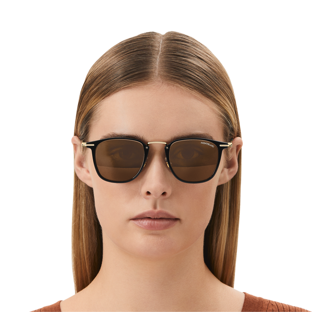 Round Sunglasses with Black Injected Frame - 4
