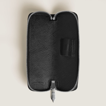 1-Pen Pouch with zip in Sartorial Leather