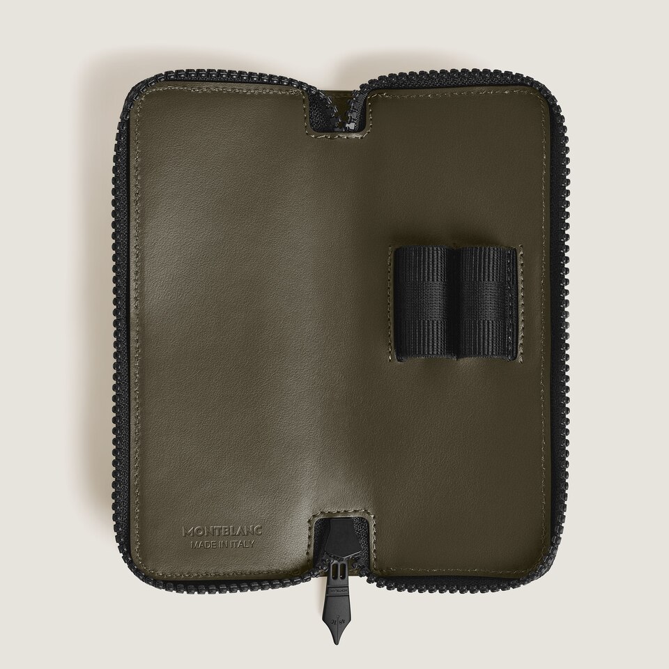 2-Pen Pouch with zip in Extreme Leather - 3