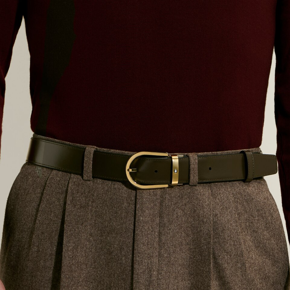 Horseshoe 35 mm Reversible Belt in Meisterst&uuml;ck Leather - 4